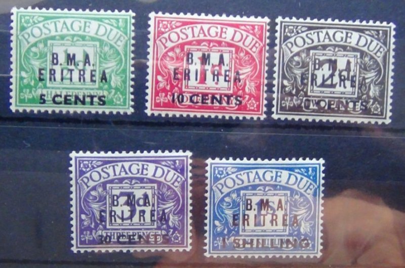 British Occupation of Italian Colonies Eritrea 1948 Postage Due set to 1s MM