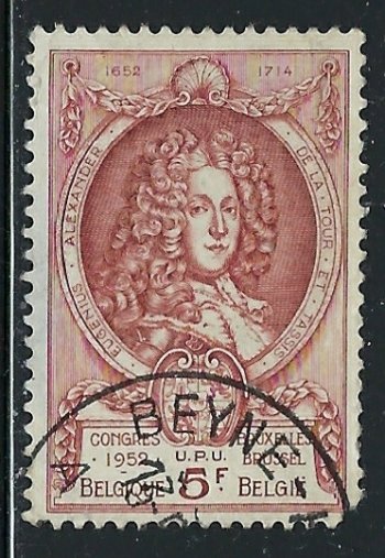 Belgium 441 Used 1952 issue / short corner perf (fe3839)