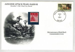 WW2 Patriotic 1941-1991 50TH ANNIVERSARY JAPANESE ATTACK ON PEARL HARBOR HAWAII