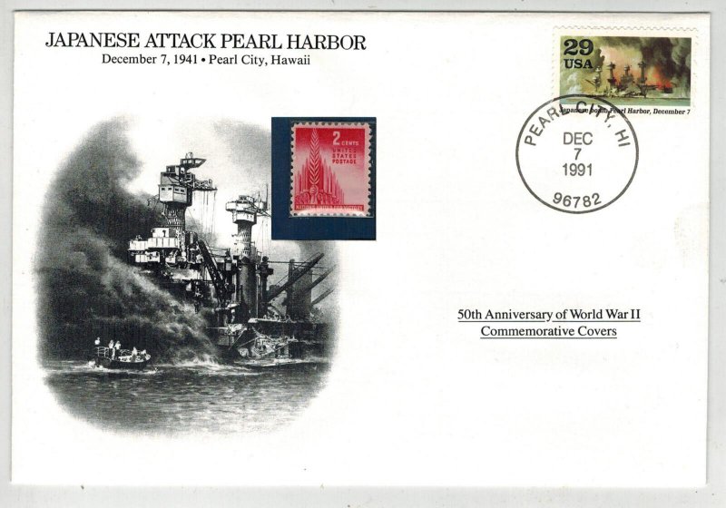 WW2 Patriotic 1941-1991 50TH ANNIVERSARY JAPANESE ATTACK ON PEARL HARBOR HAWAII