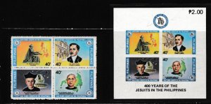 Philippines # 1536a, 1537, Jesuits In Philippines 400th , Mint LH, 1/3 Cat.