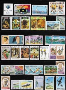 WC1_1694 GRENADA. Clean lot of modern 1973-1980 stamps. MNH