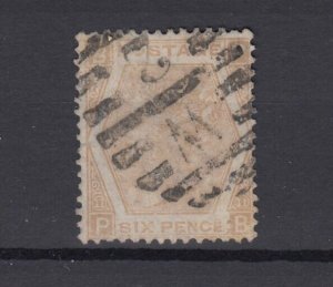 GB QV 1872 6d Deep Chestnut SG122 Fine Used BP9704