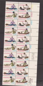 1717 - 1720  Plate Block Strip MNH