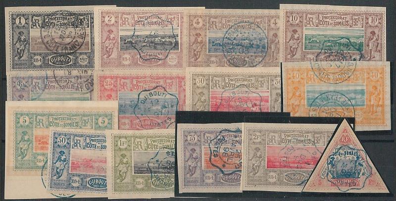 54501 - FRENCH COLONIES: COTES des SOMALIS - STAMPS: Yvrt 6/19 used VERY NICE !!