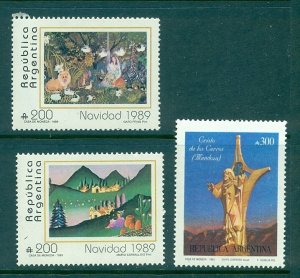 Argentina - Sc# 1673-5. 1989 Christmas. MNH $4.05.