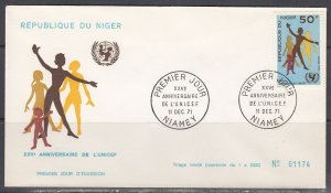 Niger Scott 251 FDC - UNICEF, 25th Anniv.