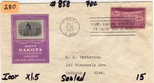 #858, FDC, IOOR, CV=$10.00, (2012)