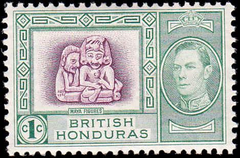 British Honduras Scott 115 Mayan Figures MH