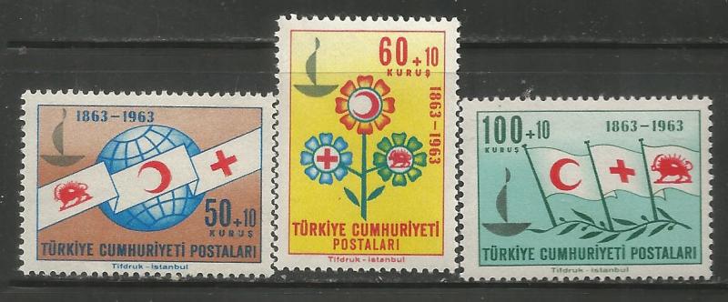 TURKEY, B95-B97, MNH, LION, SUN