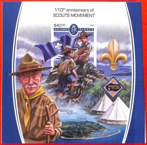 A4899 - SALOMON ISLANDS - ERROR IMPERF, Souvenir s: 2017 Boy Scouts Baden-Powell-