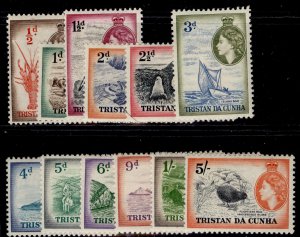 TRISTAN DA CUNHA QEII SG14-26, 1954 SHORT set, LH MINT. Cat £79.