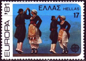 Greece. 1981. 1446 from the series. National dance, europe-sept. MNH. 