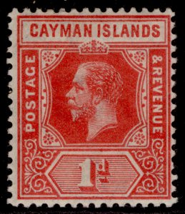 CAYMAN ISLANDS GV SG42, 1d red, LH MINT.