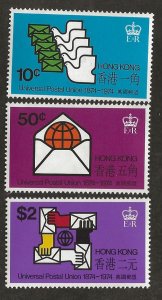HONG KONG SC# 299-301  VF/MNH  1974