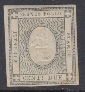 Italy - Sardegna - Sass. n. 20L  cv 30,000$ - SIGNED ROIG - 2 cent with cypher 1