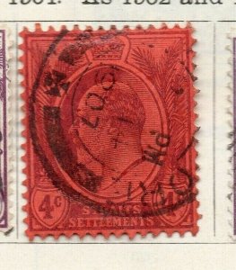 Malaya Straits Settlements 1904 Early Issue Fine Used 4c. NW-111395