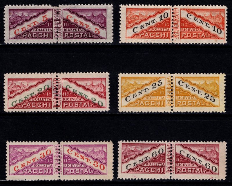 San Marino 1945 Parcel Post, Part Set [Unused]