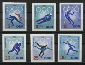 DDR, OLYMPIC WINTER GAMES 1968 IMPERFORATED SET MINT NEVER HINGED