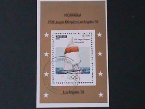 ​NICARAGUA-1984-23RD OLYMPIC GAMES-LOS ANGELES'84 CTO S/S -VF FANCY CANCEL