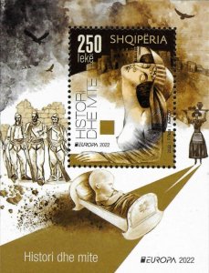 Albania Albanie 2023 Europa CEPT 2022 Stories and Myths block MNH