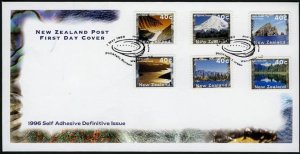 New Zealand 1354-1359,FDC.Michel 1502-1510. Scenic Views Type of 1995.