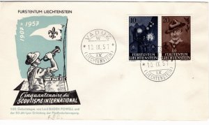 Liechtenstein 1957 Sc 315-6 FDC-11