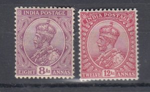 J47332 JL Stamps 1911-23 british india mh #91-2 king