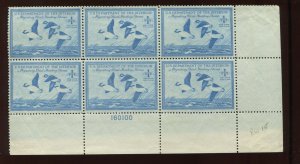 RW15 Federal Duck Mint Plate Block of 6 Stamps NH (Stock RW15 PB3)