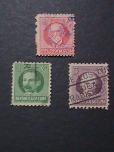 ​CUBA- FAMOUS PERSONS VERY OLD CUBA STAMPS USED- VF WE SHIP TO WORLD WIDE.