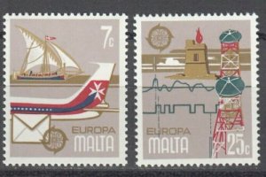 1979 Malta 594-595 Europa Cept / Ships with sails