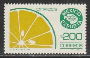 MEXICO Exporta 1584, $200P CITRUS FRUIT. Fosfo Paper 10 MINT, NH. VF.