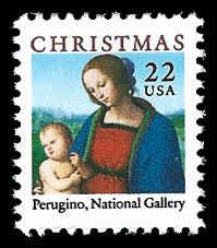 PCBstamps   US #2244 22c Christmas, Madonna & Child, MNH, (3)