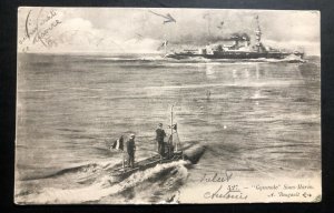 1905 Toulouse France U Boat Submarine picture Postcard Cover To Switzerland