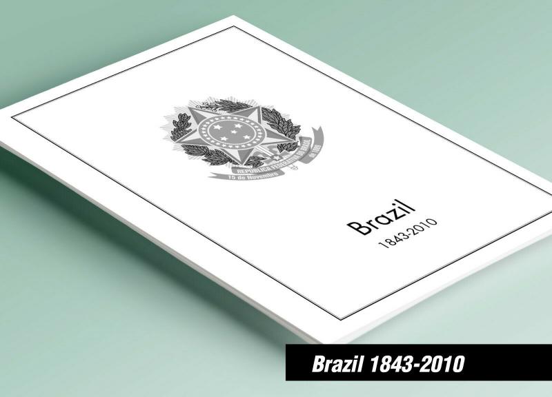 PRINTED BRAZIL 1843-2010 STAMP ALBUM PAGES (466 pages)