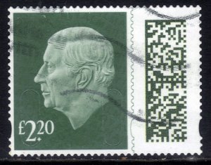 GB 2023 KC 3rd  £2.20 Barcode Machin SG V5025 Used  ( J208)