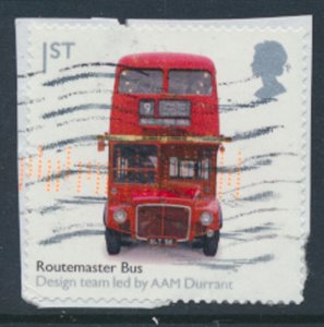 Great Britain SG 2912    SC# 2641 Self Adhesive on piece London Bus 2009 - se...