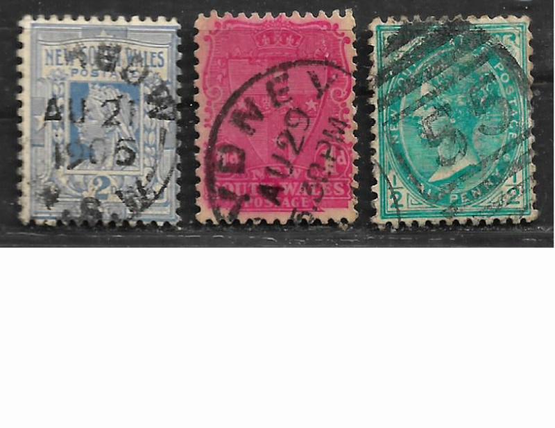 COLLECTION LOT OF 8 NEW SOUTH WALES STAMPS CLEARANCE AS IS 2 SCAN