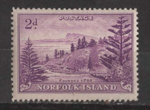 Norfolk Is.  # 4   Ball Bay - 2d.  1947   (1)  VLH Unused