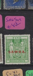 SAMOA  (P2702B)  ARMS  5/-   SG 168   MOG