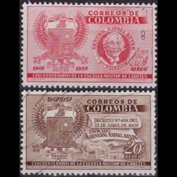 COLOMBIA 1957 - Scott# C299-300 Mil.Academy Set of 2 Used