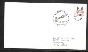 #1509 Cover Apollo Soyuz Link-Up Houston, Tx 7-17-75 TEXAS (my3058)