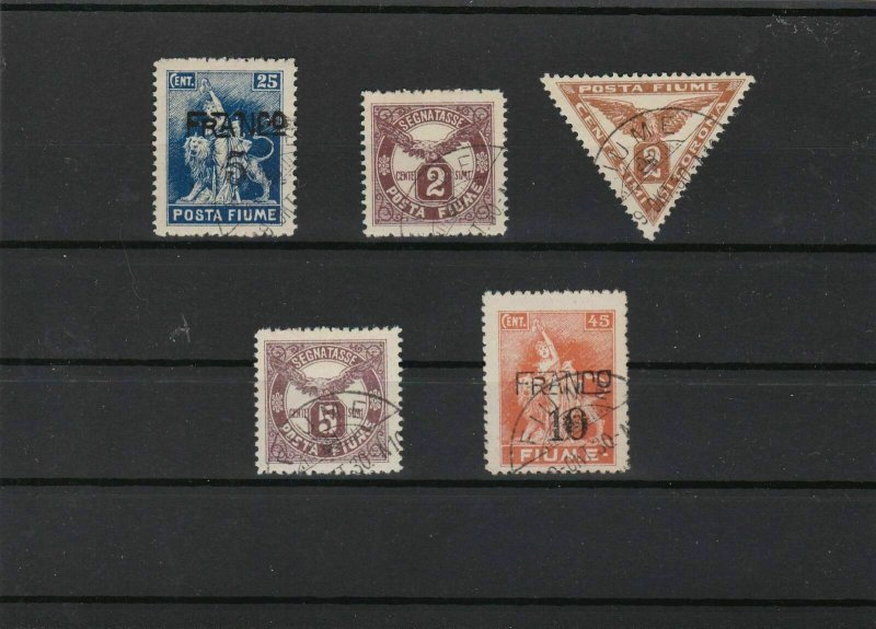 fiume 1919 and surcharge stamps  ref r12771