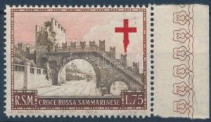 San Marino stamp Red Cross 75L (crocking) MNH 1951 WS240114