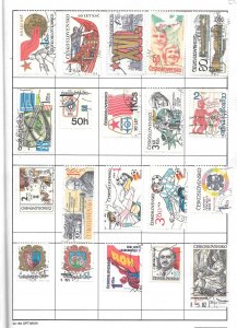 Czechoslovakia Mixture Page of 20 stamps Lot (myB1P50) Collection / Lot