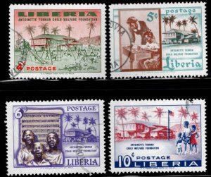 LIBERIA Scott 364-367  Used  stamp set