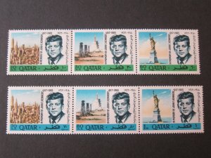 Qatar 1966 Sc 102-102A John F Kennedy set MNH