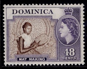 DOMINICA QEII SG155, 48c deep brown & violet, NH MINT.