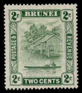 BRUNEI GV SG62, 2c green, M MINT.