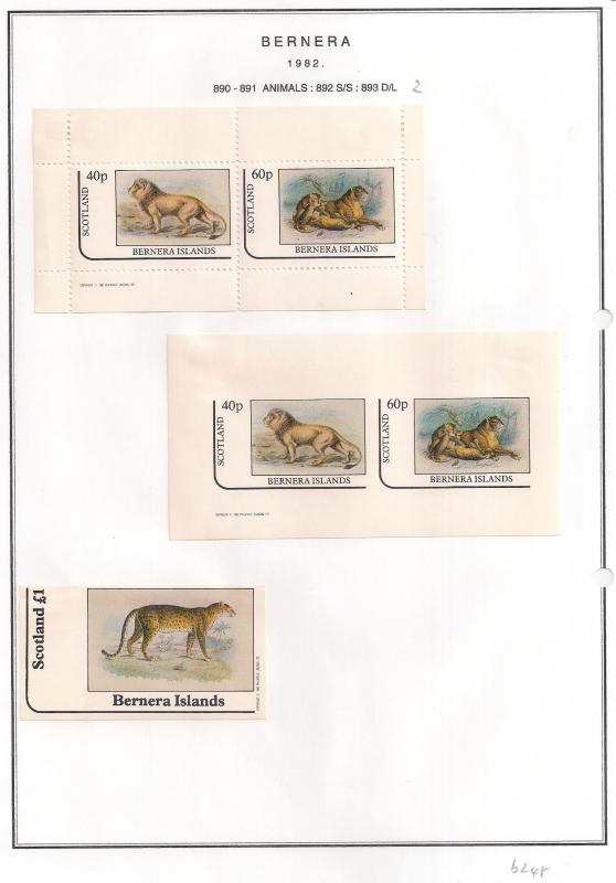 SCOTLAND - BERNERA - 1982 - Animals (2) - 2v Perf, Imp, Min, Sheets - MLH